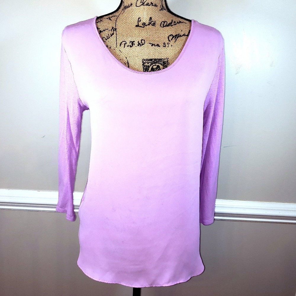 LOFT womens blouse lilac purple size M